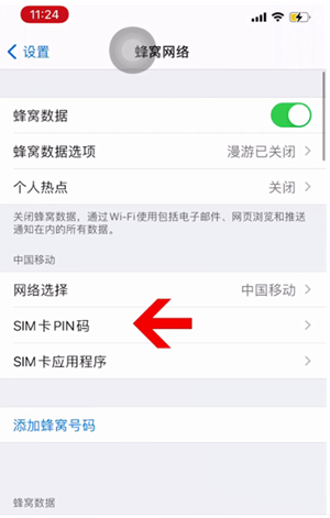 爱民苹果14维修网分享如何给iPhone14的SIM卡设置密码 