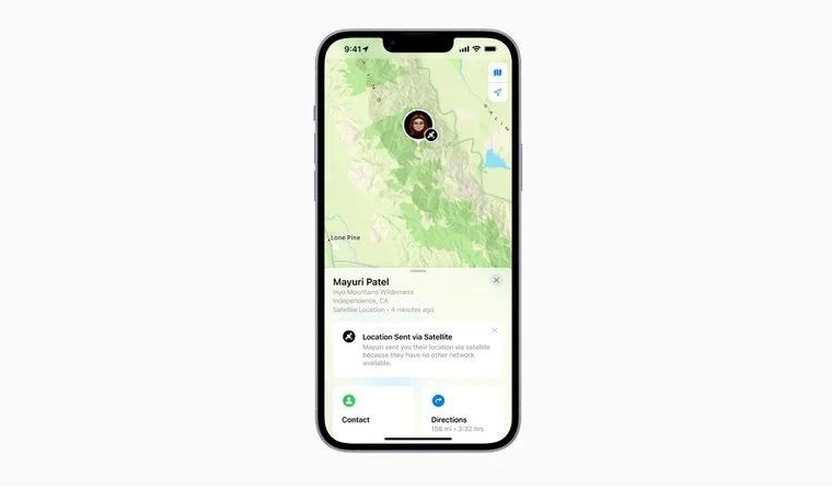 爱民苹果14维修分享iPhone14系列中 FindMy功能通过卫星分享位置方法教程 